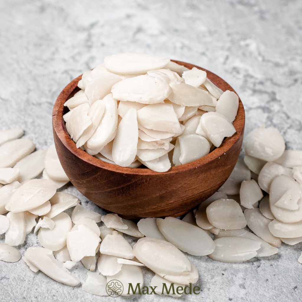 Kacang Almond Mentah Natural Iris PREMIUM Grade - 1 KG (Raw Sliced Almond Nuts) (Baking)-1