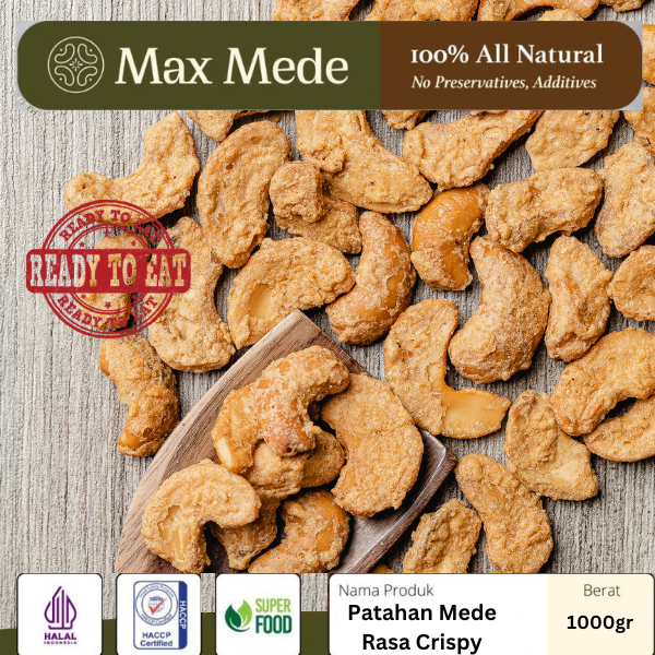 Snack Kacang Mede Goreng Rasa Crispy Siap Makan- 1 KG (Crispy Fried Cashew)