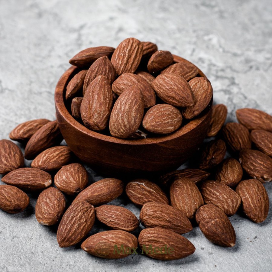 SIAP MAKAN! Kacang Almond Panggang Utuh PREMIUM Grade - 1 KG (Roasted Whole Almond Nuts)-1